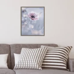 16" X 20" La Reine De Neiges Flower By Fabien Bravin Framed Canvas Wall Art - Amanti Art -Amanti Art GUEST 54b0fa90 5312 4ed9 9be1 e99d93b4ed30