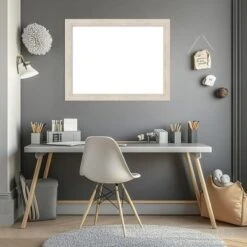 Amanti Art Hardwood Chocolate Narrow Framed Dry Erase Magnetic Board -Amanti Art GUEST 558ce3f5 a81e 490a 9116 fddfd1d00861