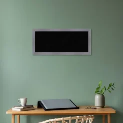 32"x14" Edwin Wood Frame Black Cork Board Gray - Amanti Art: Wall Mounted, Bulletin Display, Office Decor -Amanti Art GUEST 56588aa2 2845 4ae4 9298 8a6b29fcfafd