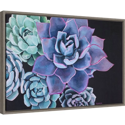 23" X 16" Abundance Succulent By Alana Clumeck Framed Canvas Wall Art - Amanti Art 3 23" X 16" Abundance Succulent By Alana Clumeck Framed Canvas Wall Art - Amanti Art