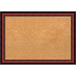 Amanti Art Rubino Cherry Scoop Wood Framed Corkboard, Natural Cork -Amanti Art GUEST 57f27e55 3bdd 4065 b417 c928d9125ef5