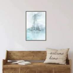 16" X 23" Sailing Boat II By Ken Roko Framed Canvas Wall Art - Amanti Art -Amanti Art GUEST 5922a9fa 5b3f 4840 8004 ded6322eb30c