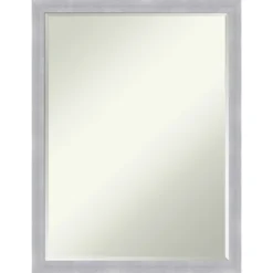 Grace Brushed Narrow Petite Bevel Bathroom Wall Mirror -Amanti Art GUEST 5a9f197b 5bcb 48ac afea 9cad28e25281