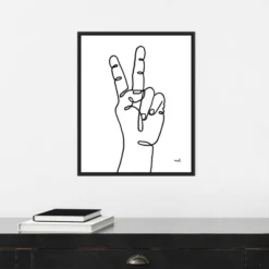 16" X 20" Happy Hands I By Moira Hershey Framed Canvas Wall Art Black - Amanti Art -Amanti Art GUEST 5abe02a3 9dc3 4c1a 9cf4 a39e7324aad2