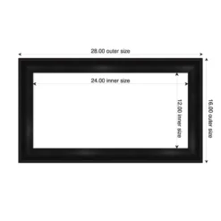 Amanti Art 16"x28" Grand Black Narrow Framed Magnetic Dry Erase Board -Amanti Art GUEST 5adeb9a8 e64f 4ab1 bb89 45987002b15d