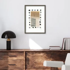 19" X 25" Neutral Collage II By Laura Horn Wood Framed Wall Art Print - Amanti Art -Amanti Art GUEST 5c0a77c4 845f 4a78 9686 b5a982224a45