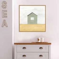 22" X 22" Rural Barn Simplicity II By Courtney Prahl Framed Canvas Wall Art Light Brown - Amanti Art -Amanti Art GUEST 5c0b6ec4 49df 4b62 83f0 909b605c3325