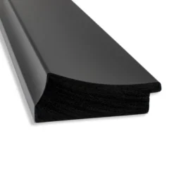 30" X 66" Non-Beveled Grand Black Full Length Floor Leaner Mirror - Amanti Art