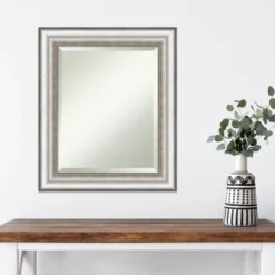 21" X 25" Salon Framed Wall Mirror Silver - Amanti Art -Amanti Art GUEST 5cc026d0 9bba 4072 8861 1506e5a83614
