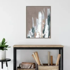 22" X 30" Shape Of Form I By JL Design Framed Canvas Wall Art Gray Wash - Amanti Art -Amanti Art GUEST 5e6486e3 f211 4f14 b6d3 21ba008f4fdb