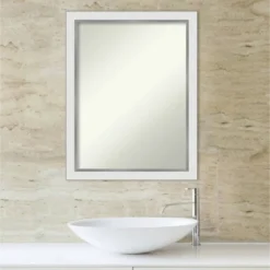 21" X 27" Non-Beveled Eva Narrow Bathroom Wall Mirror Gold - Amanti Art -Amanti Art GUEST 5fe7ed45 dcf0 48c3 a1e0 4061f2d9c8fe