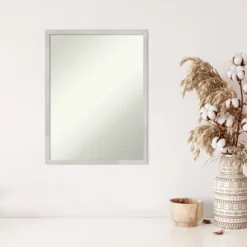 20" X 26" Non-Beveled Svelte Silver Wood Wall Mirror - Amanti Art -Amanti Art GUEST 60330399 a44a 4a69 a968 87db2cfc02e0