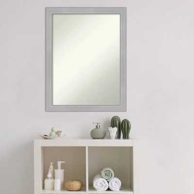 21" X 27" Non-Beveled Vista Brushed Nickel Narrow Bathroom Wall Mirror - Amanti Art 10 21" X 27" Non-Beveled Vista Brushed Nickel Narrow Bathroom Wall Mirror - Amanti Art - Image 8