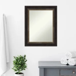 24" X 30" Non-Beveled Varied Black Bathroom Wall Mirror - Amanti Art -Amanti Art GUEST 61bb09a0 c92c 4328 b03d d4c90d88a3f5