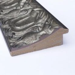 34" X 28" Non-Beveled Silver Luxor Wood Wall Mirror - Amanti Art