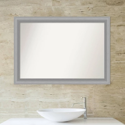 41" X 29" Non-Beveled Peak Polished Nickel Narrow Bathroom Wall Mirror - Amanti Art 7 41" X 29" Non-Beveled Peak Polished Nickel Narrow Bathroom Wall Mirror - Amanti Art - Image 5