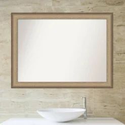 43" X 32" Non-Beveled Elegant Bathroom Wall Mirror Brushed Bronze - Amanti Art -Amanti Art GUEST 635902f7 f0e5 4cf2 a9a6 0958169f75d4