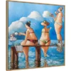 30" X 30" Tea Break On The Jetty By Ronald West Framed Canvas Wall Art Print - Amanti Art -Amanti Art GUEST 637305ec 347c 4af0 9447 bfc8ffdf0374