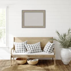 33"x25" Wood Frame Gray Cork Board Fleur Champagne Silver - Amanti Art -Amanti Art GUEST 63ce2328 5a4e 4806 96c0 61e9844ba097