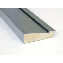 33" X 33" Non-Beveled Romano Silver Wood Bathroom Wall Mirror - Amanti Art