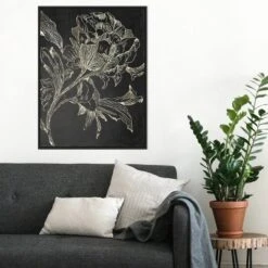 22" X 30" Golden Flower Folklore I By Asia Jensen Framed Canvas Wall Art Black - Amanti Art -Amanti Art GUEST 65017685 8ff8 4367 bb60 0caa9f712286