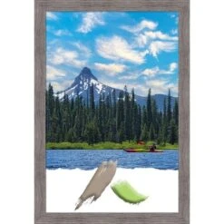 Amanti Art Pinstripe Plank Grey Narrow Picture Frame -Amanti Art GUEST 65527a1a 1457 4eed b616 c825b162dc63