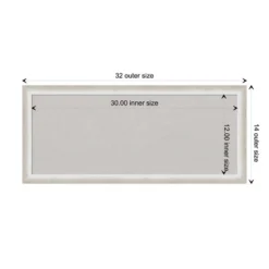 32"x14" Two Tone Wood Frame Gray Cork Board Silver - Amanti Art -Amanti Art GUEST 65add15c 69f1 40cf a62d 719bec40ce1b