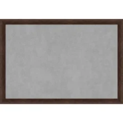39"x27" Narrow Framed Magnetic Board Warm Walnut - Amanti Art: Metal Wall Mount, Office Decor, No Choking Hazard -Amanti Art GUEST 65cdd037 be59 4a6e 8d0c 2f87730cdf93