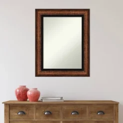 25" X 31" Non-Beveled Vogue Bronze Bathroom Wall Mirror - Amanti Art -Amanti Art GUEST 67146b20 e6ee 4955 9592 9d4bd2fbebd4