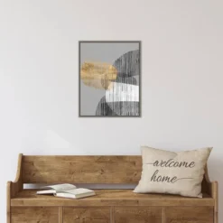 16" X 20" Adjacent Shapes I By Jennifer Goldberger Framed Canvas Wall Art - Amanti Art -Amanti Art GUEST 6729a627 6bdd 4dff a15b a09b36fb2d6a