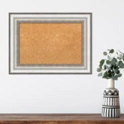 Amanti Art Salon Silver Framed Corkboard, Natural Cork -Amanti Art GUEST 695e8b60 df2e 4ffe a2db 7c9a2d45ca90