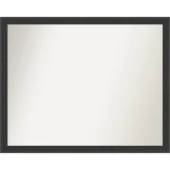Mezzanotte Black Non-Beveled Wood Bathroom Wall Mirror -Amanti Art GUEST 6986ce09 a291 4882 b031 0651cc294560