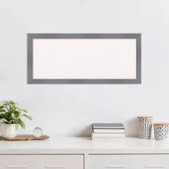 32"x14" Edwin Wood Frame White Cork Board Gray - Amanti Art -Amanti Art GUEST 6a012bed c3a5 48f1 9c5c 6d1daaa74333