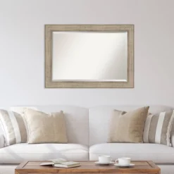 42" X 30" Beveled Trellis Silver Wood Wall Mirror - Amanti Art: Large Rectangular, No Assembly Required -Amanti Art GUEST 6a4c533f 4207 4dce 8eda 72b7981b6e59