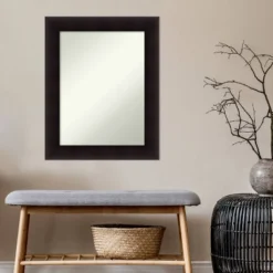 24" X 30" Non-Beveled Portico Espresso Wood Wall Mirror - Amanti Art -Amanti Art GUEST 6a9f7c5c 99d5 421a 961c 337b9c909f2f