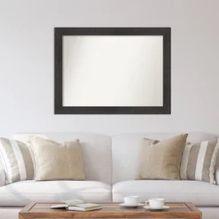 44" X 33" Non-Beveled Rustic Plank Espresso Wall Mirror - Amanti Art: Rectangle, Polystyrene Frame, Wall Mounted -Amanti Art GUEST 6ac56826 9599 457d a041 9c12a80c7337