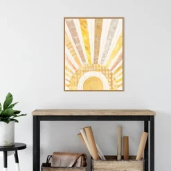22" X 28" Boho Sunshine I By Courtney Prahl Framed Canvas Wall Art Light Brown - Amanti Art -Amanti Art GUEST 6b4f8acf 8dcc 44b5 813c 44ac8abb6d76
