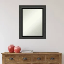 23" X 29" Non-Beveled Tuxedo Black Bathroom Wall Mirror - Amanti Art -Amanti Art GUEST 6c6a4cc2 8de2 4ca1 b11e 28376f569c3e