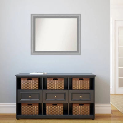 33" X 27" Non-Beveled Peak Polished Nickel Narrow Wall Mirror - Amanti Art 7 33" X 27" Non-Beveled Peak Polished Nickel Narrow Wall Mirror - Amanti Art - Image 5