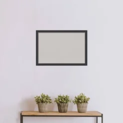 26"x18" Stylish Wood Frame Cork Board Black - Amanti Art -Amanti Art GUEST 6d536a09 7963 43ff b109 0f832618c527