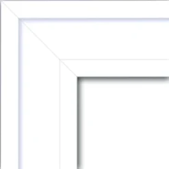 Amanti Art Craftsman Wood Framed Corkboard, White Cork