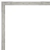 Amanti Art Shiplap White Narrow Petite Bevel Wood Bathroom Wall Mirror 25 X 19 In.