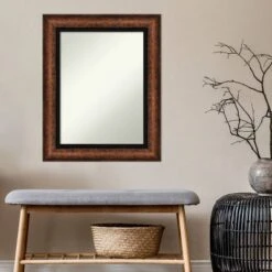 25" X 31" Non-Beveled Vogue Bronze Bathroom Wall Mirror - Amanti Art -Amanti Art GUEST 6f98dd64 fe76 4938 ae10 b5183b025a61