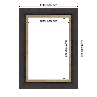 Amanti Art Hammered Charcoal Tan Framed Dry Erase Magnetic Board 6 Amanti Art Hammered Charcoal Tan Framed Dry Erase Magnetic Board - Image 4