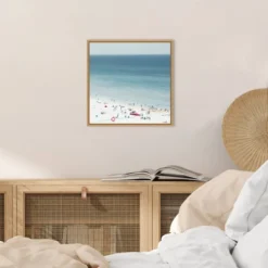 16" X 16" Sesimbra II Beach By Ingrid Beddoes Framed Canvas Wall Art - Amanti Art -Amanti Art GUEST 6fd3c164 539a 4622 bbd3 0a78c244666c