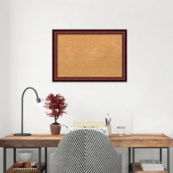 Amanti Art Rubino Cherry Scoop Wood Framed Corkboard, Natural Cork -Amanti Art GUEST 6feef07d c54d 4ecc aee2 d4cd292c7d21