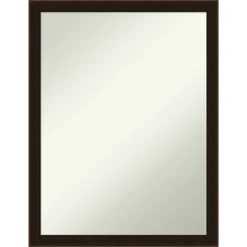 Espresso Brown Non-Beveled Wood Bathroom Wall Mirror -Amanti Art GUEST 70bb6bdf c062 4466 86f2 d68ef3ed8227