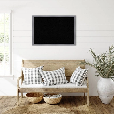 38"x26" Edwin Wood Frame Black Cork Board Gray - Amanti Art 6 38"x26" Edwin Wood Frame Black Cork Board Gray - Amanti Art - Image 4