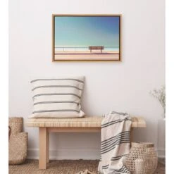 23" X 16" The Bench Framed Canvas Wall Art - Amanti Art -Amanti Art GUEST 71e201f0 f63a 4560 afa7 c4f869a557f1