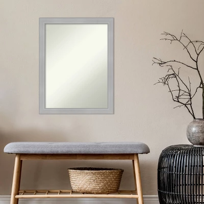21" X 27" Non-Beveled Vista Brushed Nickel Narrow Bathroom Wall Mirror - Amanti Art 7 21" X 27" Non-Beveled Vista Brushed Nickel Narrow Bathroom Wall Mirror - Amanti Art - Image 5